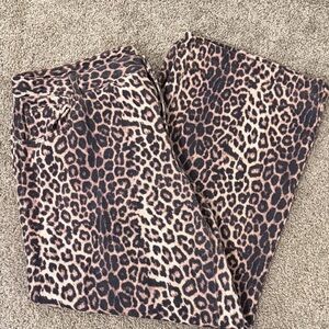 PacSun Leopard Print Wide Leg Jeans